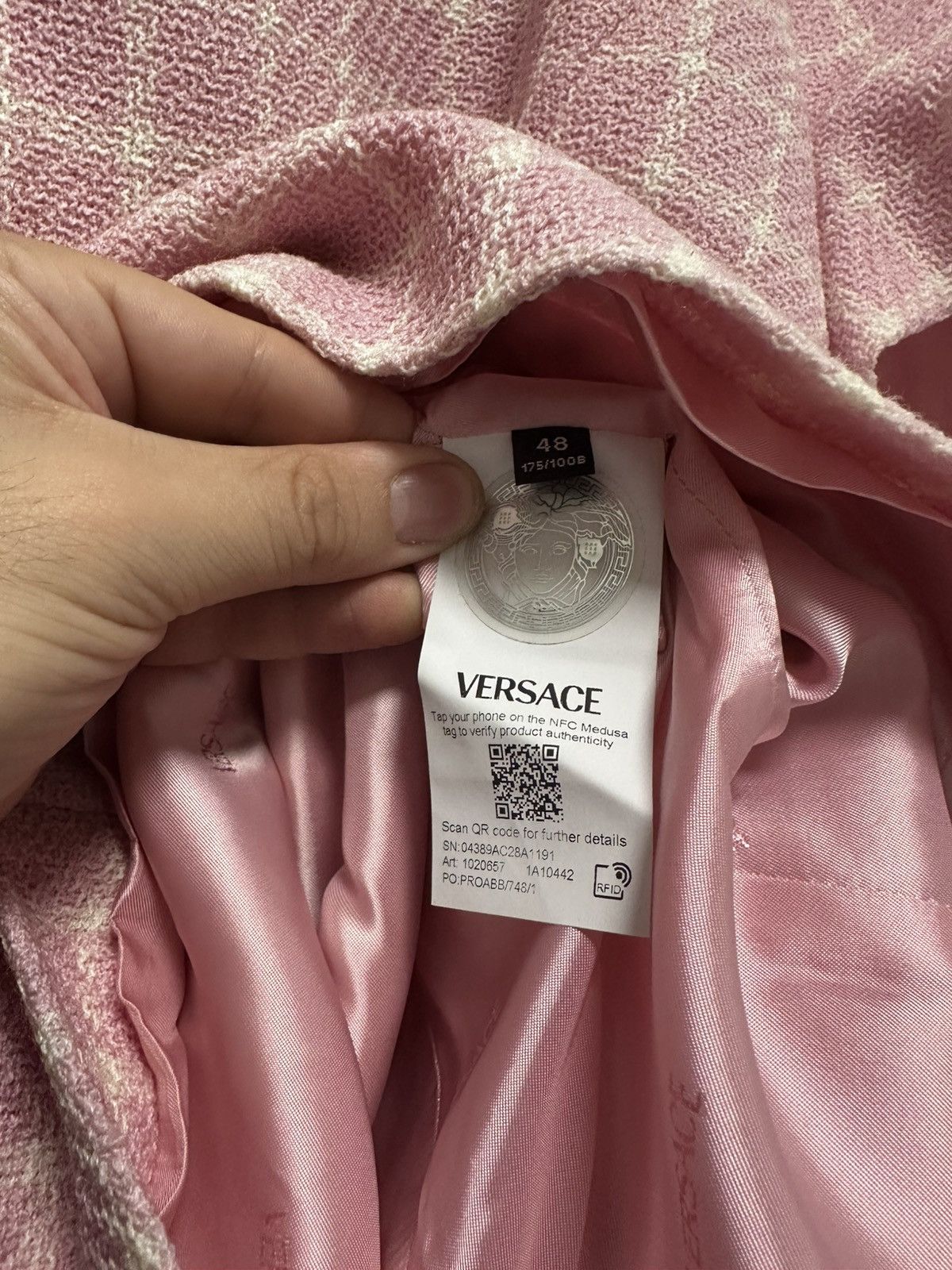 Versace Versace Pink Check Mini Dress Size XL / US 12-14 / IT 48-50 - 6 Thumbnail