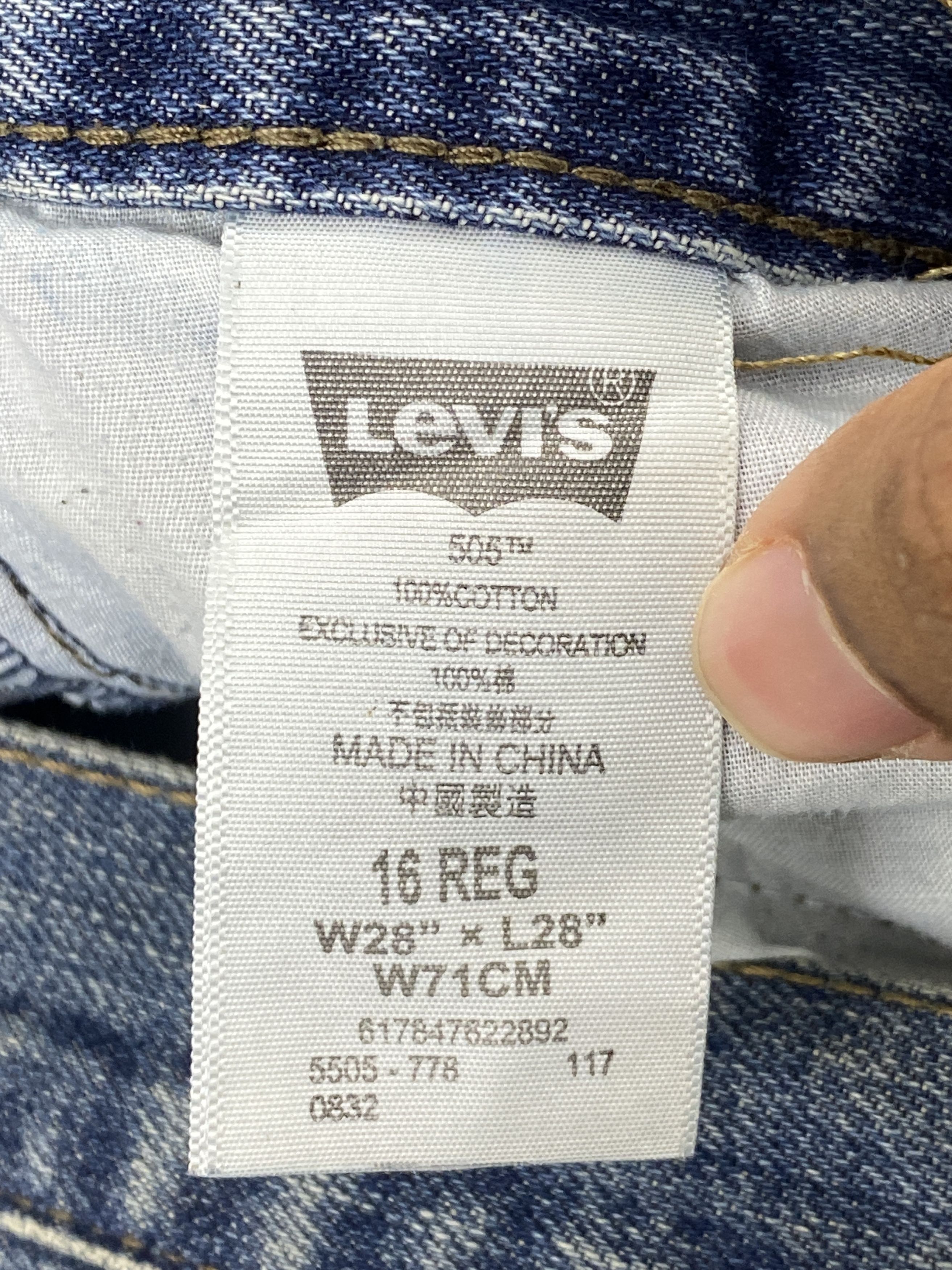 Levi's Vintage Levis 505 Regular Fit Blue Denim DP2332 Size US 28 / EU 44 - 7 Thumbnail