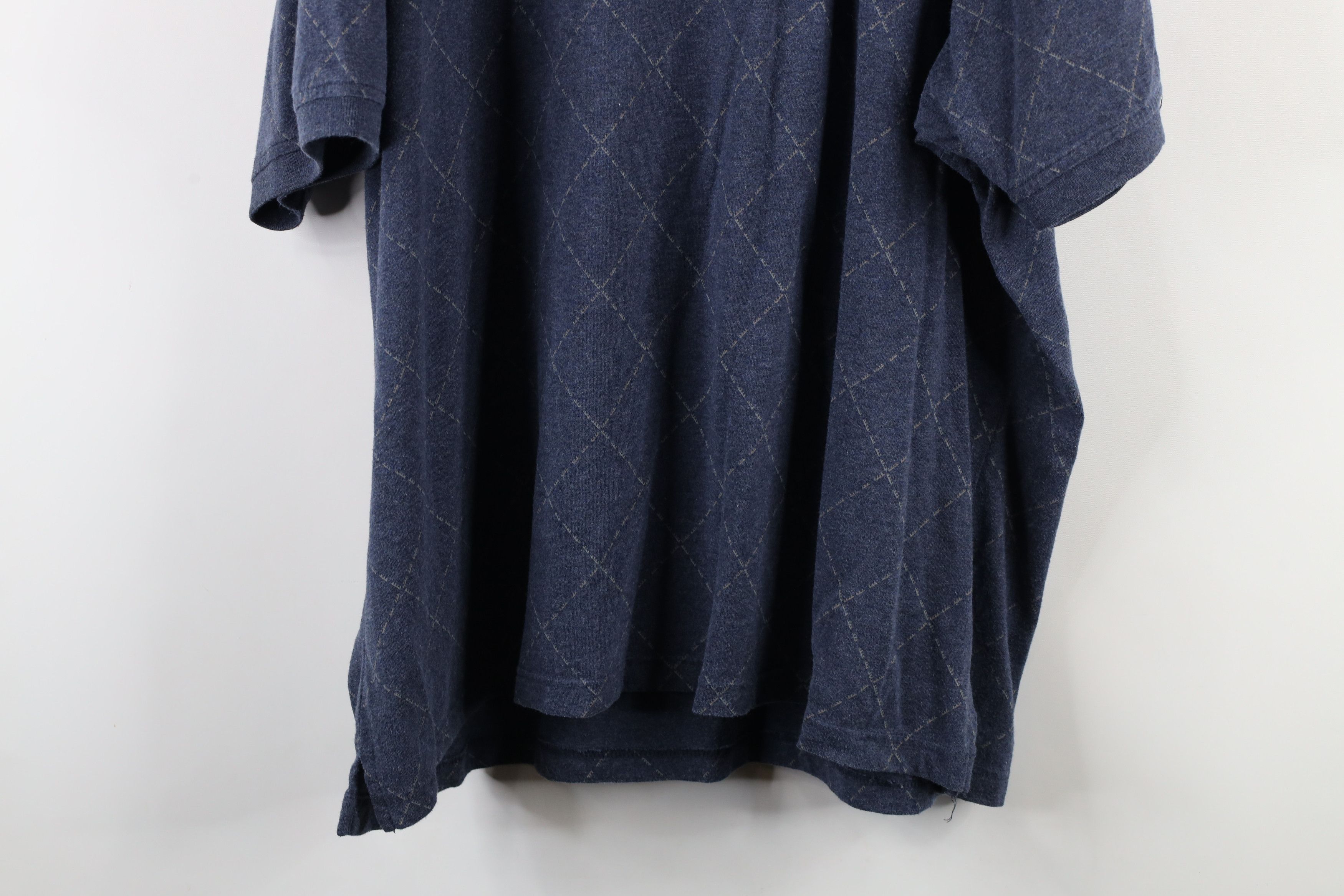 Vintage Vintage 90s Streetwear Diamond Collared Golf Polo Shirt Blue Size US XXL / EU 58 / 5 - 11 Thumbnail