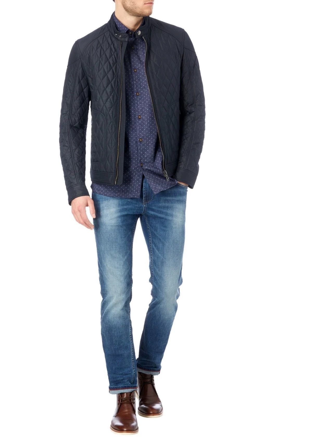 Belstaff Black Quilted Zip-Front Jacket Size US XXS / EU 40 - 1 Thumbnail