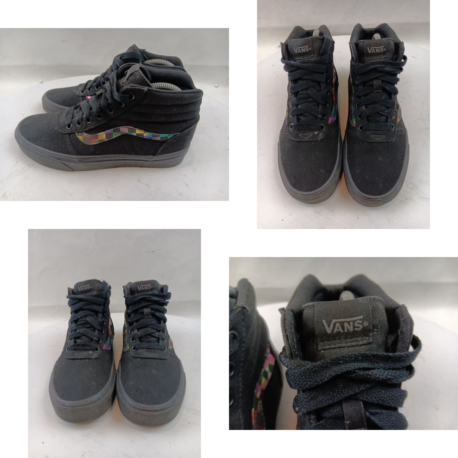 Vans VANS Ward Iridescent Check Shoes Women's Size 8 Black Multicolor Hi Top Skate Shoe Size M / US 6-8 / IT 42-44 - 8 Thumbnail