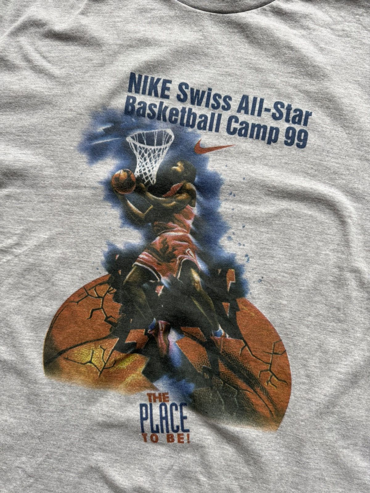 Nike × Vintage Vintage 90s tee Nike SWISS ALL-STAR BASKETBALL Camp rare Size US M / EU 48-50 / 2 - 3 Thumbnail
