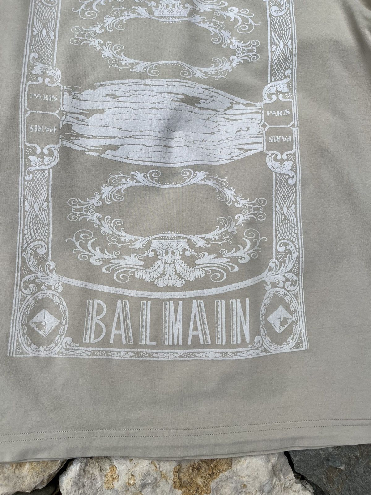 Balmain × Designer × Pierre Balmain Pierre Balmain stretchy t-shirt tee mirror reflection card Size US L / EU 52-54 / 3 - 7 Thumbnail