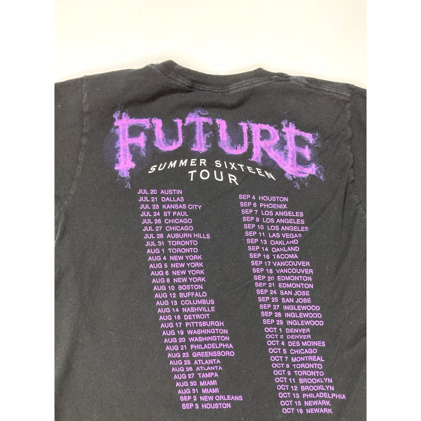 3sixteen VINTAGE Future Summer Sixteen Tour Graphic T-shirt Women Small Black Short Sleeve Music Size S / US 4 / IT 40 - 4 Thumbnail