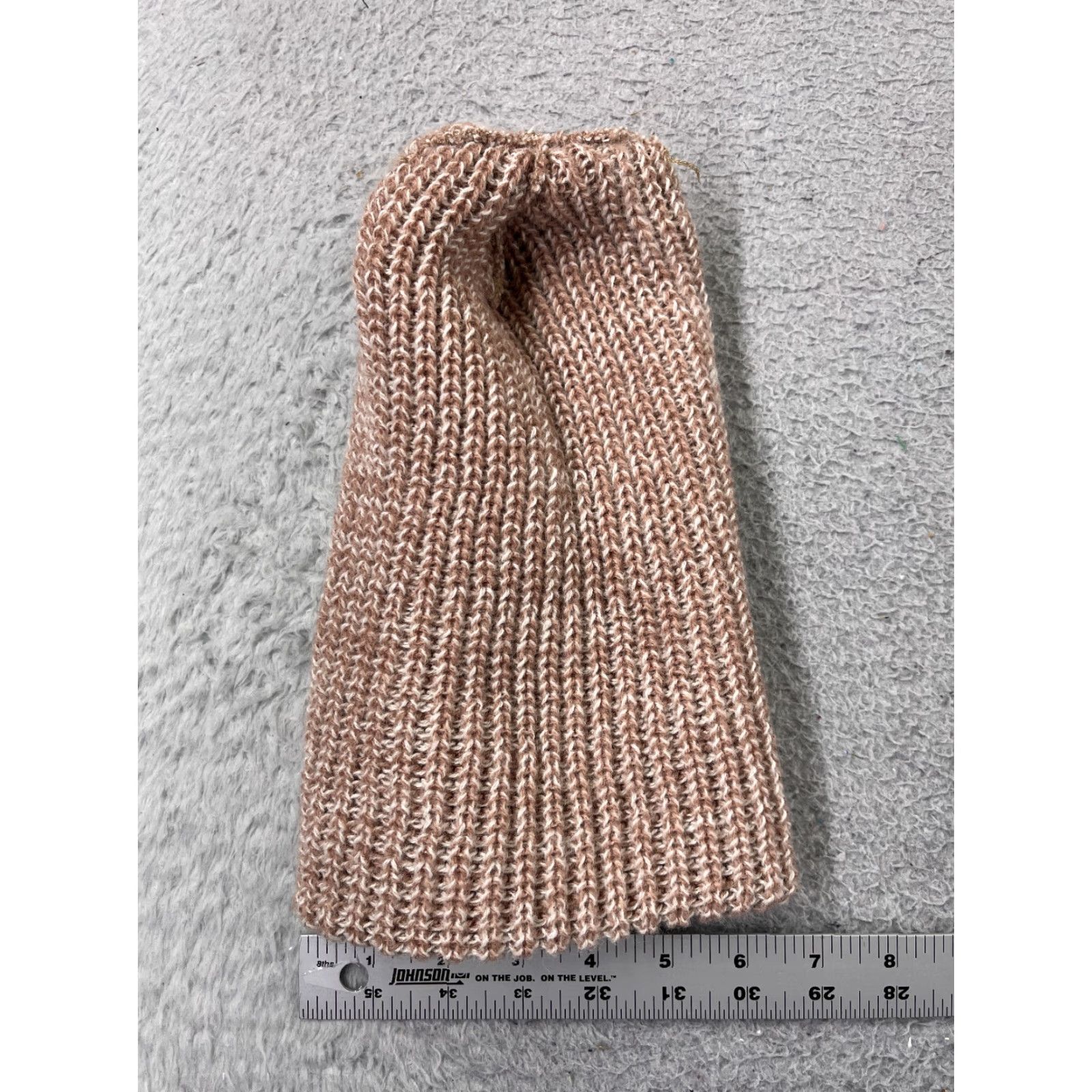Vintage Beanie Toque Adult One Size Pink White Knit Acrylic Blend Snow Winter Ski Beanie Toque Adult One Size Pink White Knit Acrylic Blend Snow Winter Ski Size ONE SIZE - 4 Thumbnail