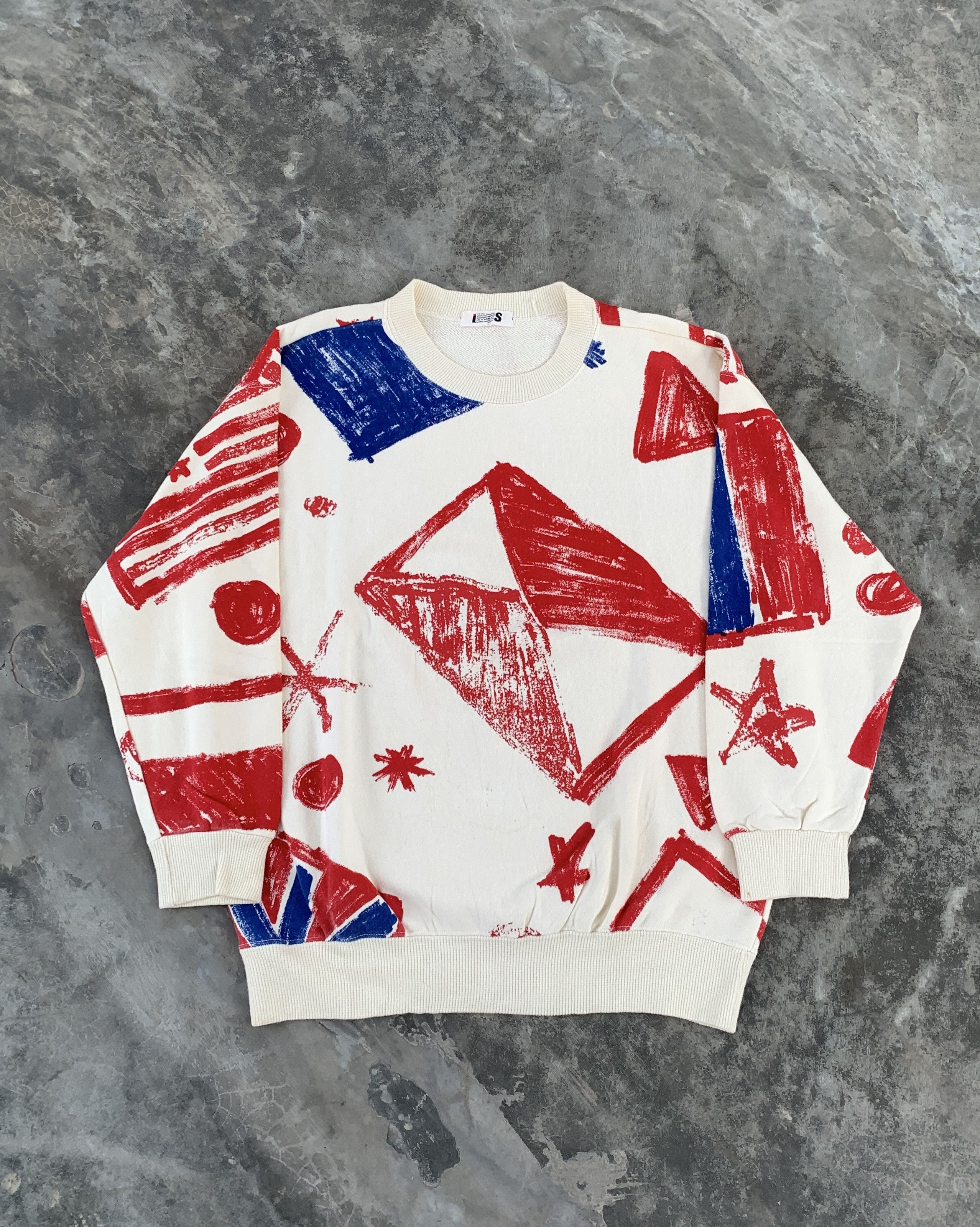 Issey Miyake Vintage Issey Miyake Paint Design Sweatshirt Size US M / EU 48-50 / 2 - 1 Thumbnail