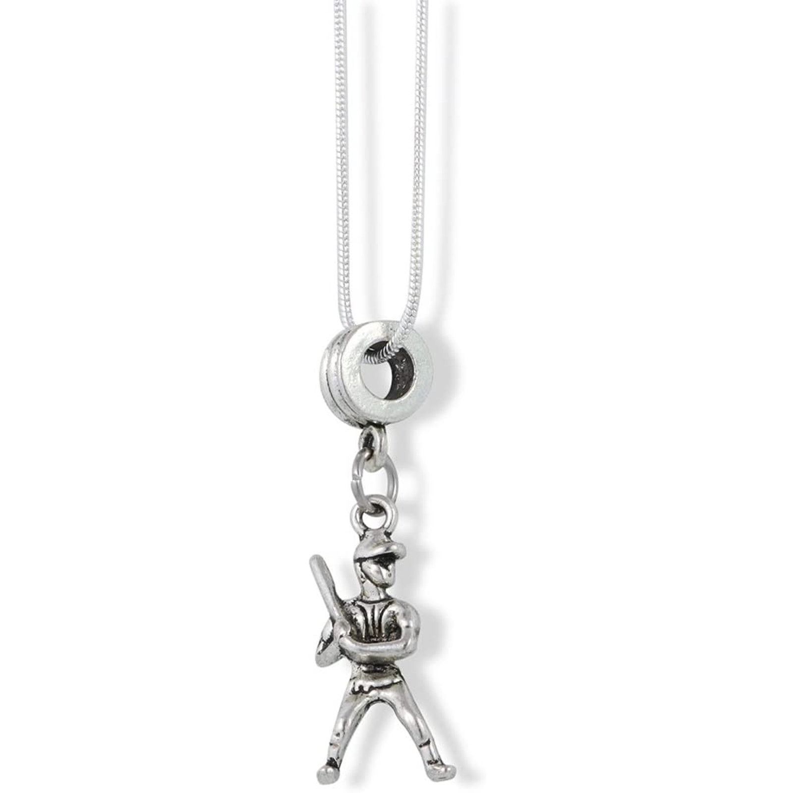 & Other Stories Baseball Player Ready to Swing Bat Charm Necklace Size ONE SIZE - 1 Thumbnail