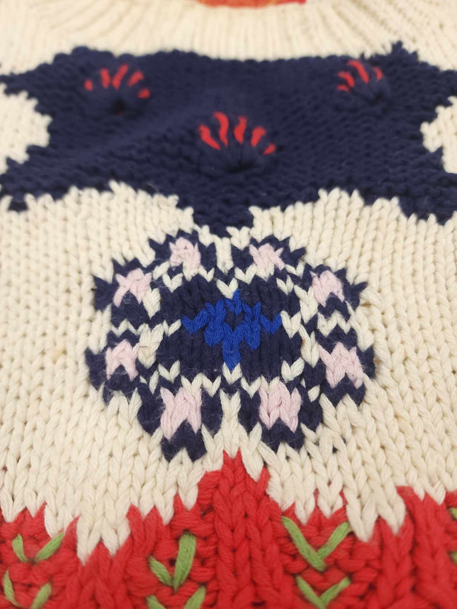 Other Vintage Fox Hound Knit Sweater – Heavy Cotton, Size 5 (XL) Size US XL / EU 56 / 4 - 10 Thumbnail