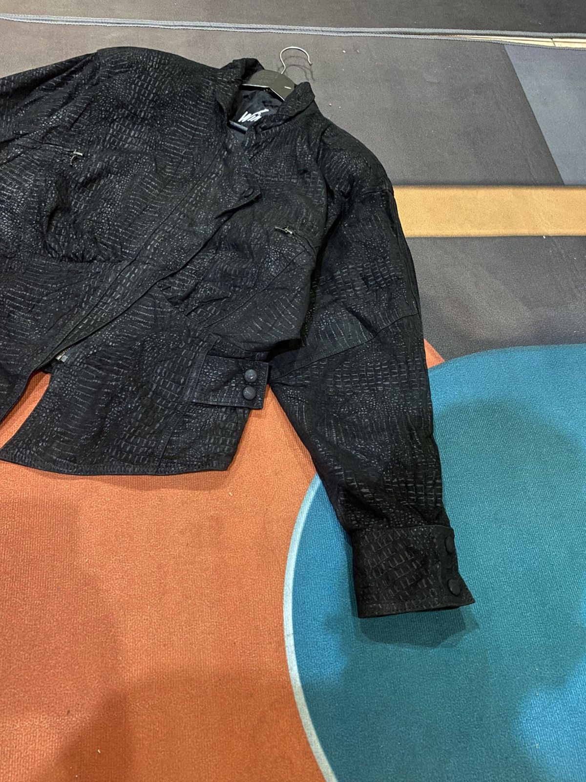 Other Vintage Winlit Genuine Leather Black Embossed Pattern Jacket Size US M / EU 48-50 / 2 - 20 Thumbnail