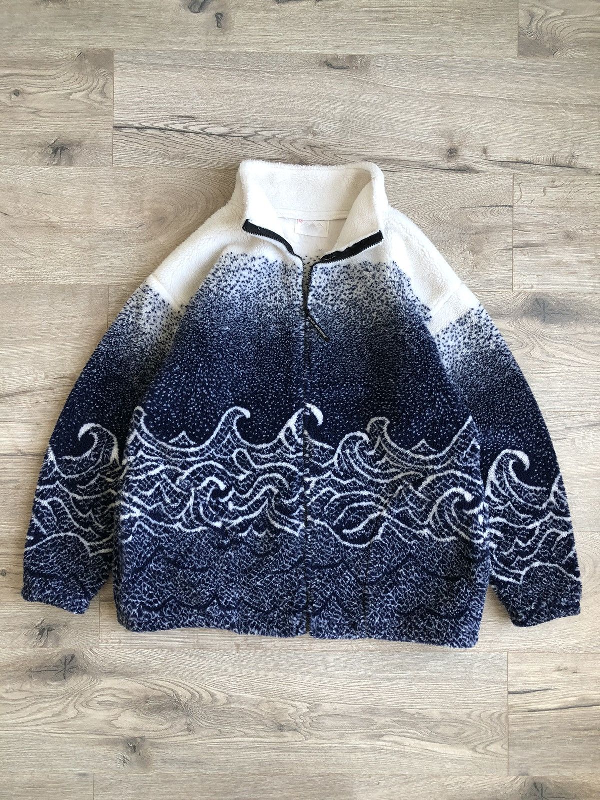 Vintage Black Mountain offers Streetwear Printed Fleece Sherpa Jacket