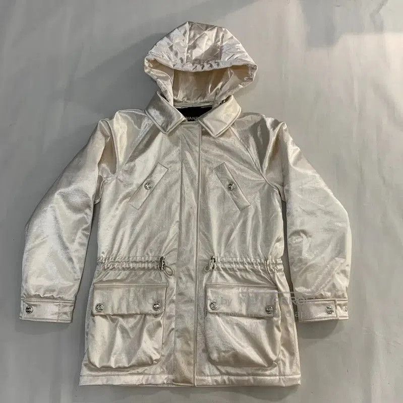 Chanel Chanel White Silk Men's Down Jacket . Size US L / EU 52-54 / 3 - 1 Thumbnail
