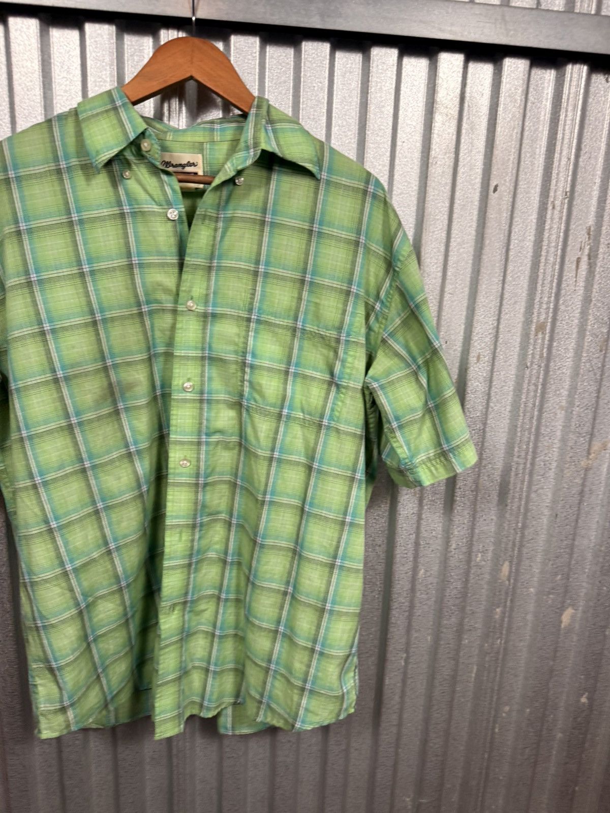 Wrangler Vintage Wrangler Short Sleeve Button Up Western Plaid Shirt Size US L / EU 52-54 / 3 - 4 Thumbnail