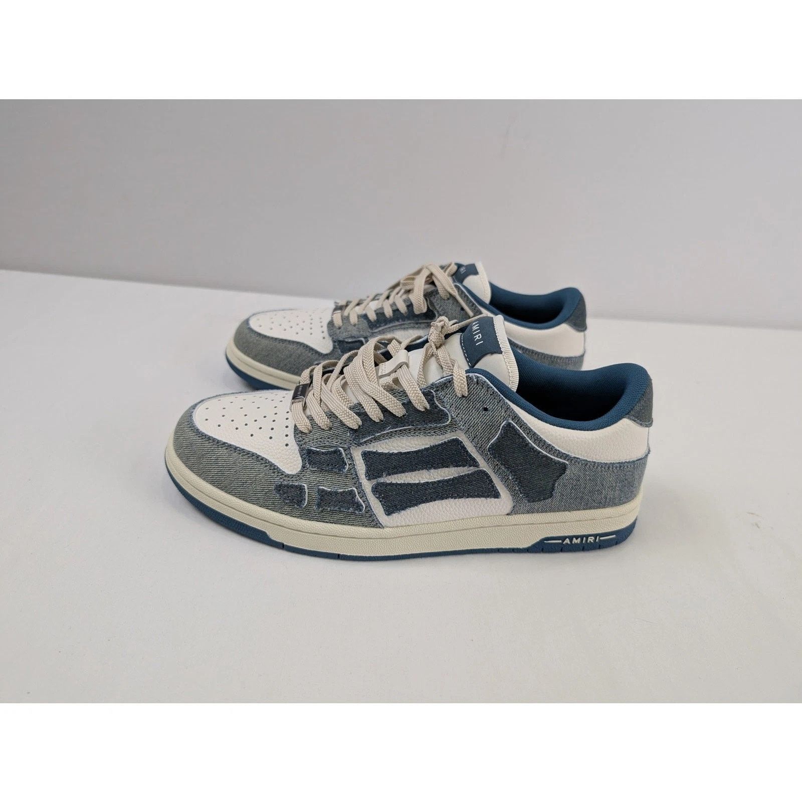 Amiri o1rshd1 Vintage Denim Skel Top Low in Slate Blue Size US 11 / EU 44 - 8 Thumbnail