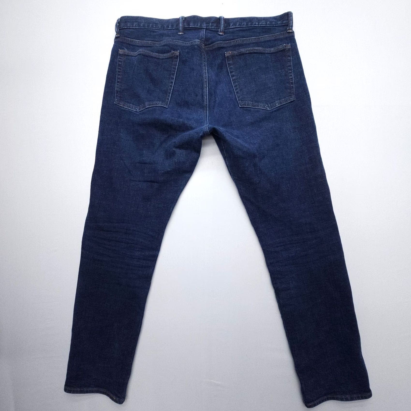 Gap Gap Jeans Mens Slim Straight 36 x 30 Inseam Dark Wash Denim Cotton Blend 5-Pocket Image Logo Button Blue USA 1969 Size US 36 / EU 52 - 2 Thumbnail