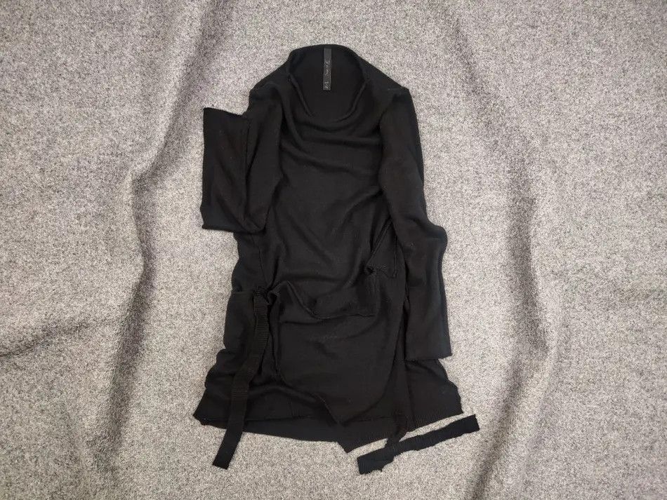 Japanese Brand Provocation Srl Italy Design Black Asymmetric Tunica Dress Size S / US 4 / IT 40 - 1 Thumbnail