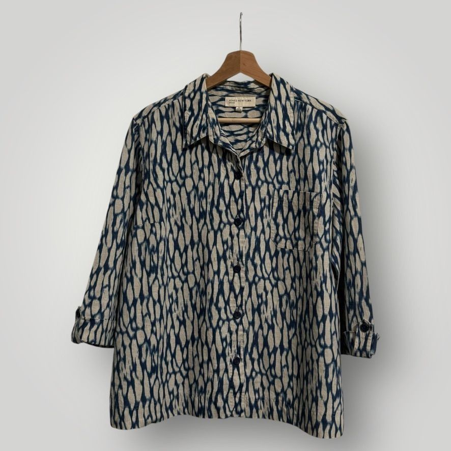 Jones New York Jones New York Sport Linen Women's Blouse XL Size XL / US 12-14 / IT 48-50 - 1 Thumbnail