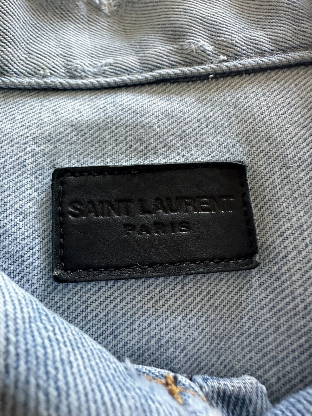 Saint Laurent Paris Ss16 Surf Sound Saint Laurent grail sleeveless denim jacket Size US XL / EU 56 / 4 - 23 Thumbnail