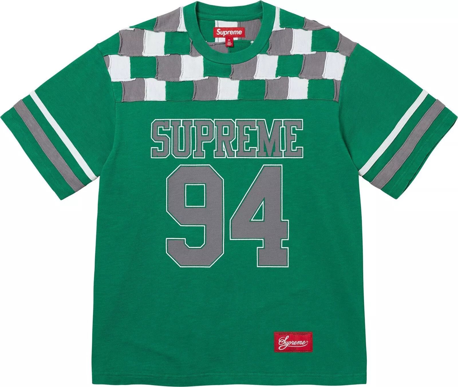 Supreme Supreme FW24 Patchwork Yoke Football Top Green Size L New Size US L / EU 52-54 / 3 - 6 Thumbnail