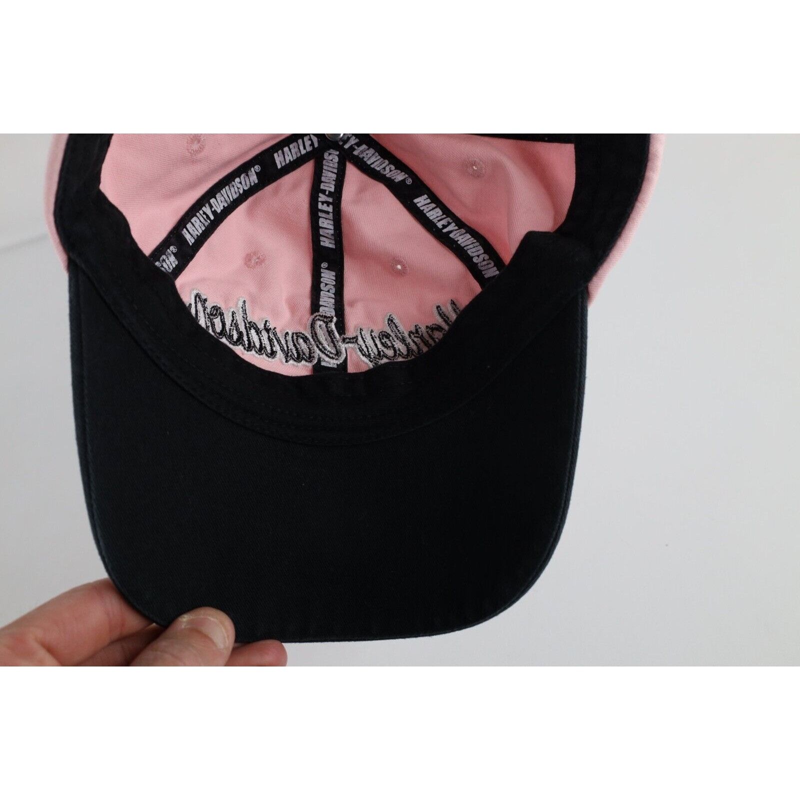 Vintage Vintage 90s Harley Davidson Script Strapback Hat Cap Size ONE SIZE - 9 Thumbnail
