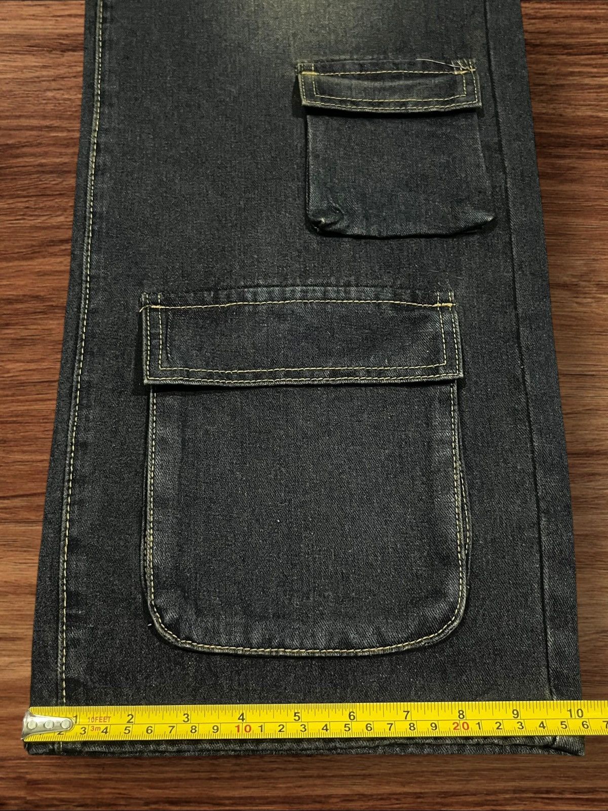 If Six Was Nine × Le Grande Bleu (L.G.B.) × Tornado Mart Vintage Hip Hop Style Multiple Pocket Blue Mud Washed Jeans Size US 30 / EU 46 - 17 Thumbnail
