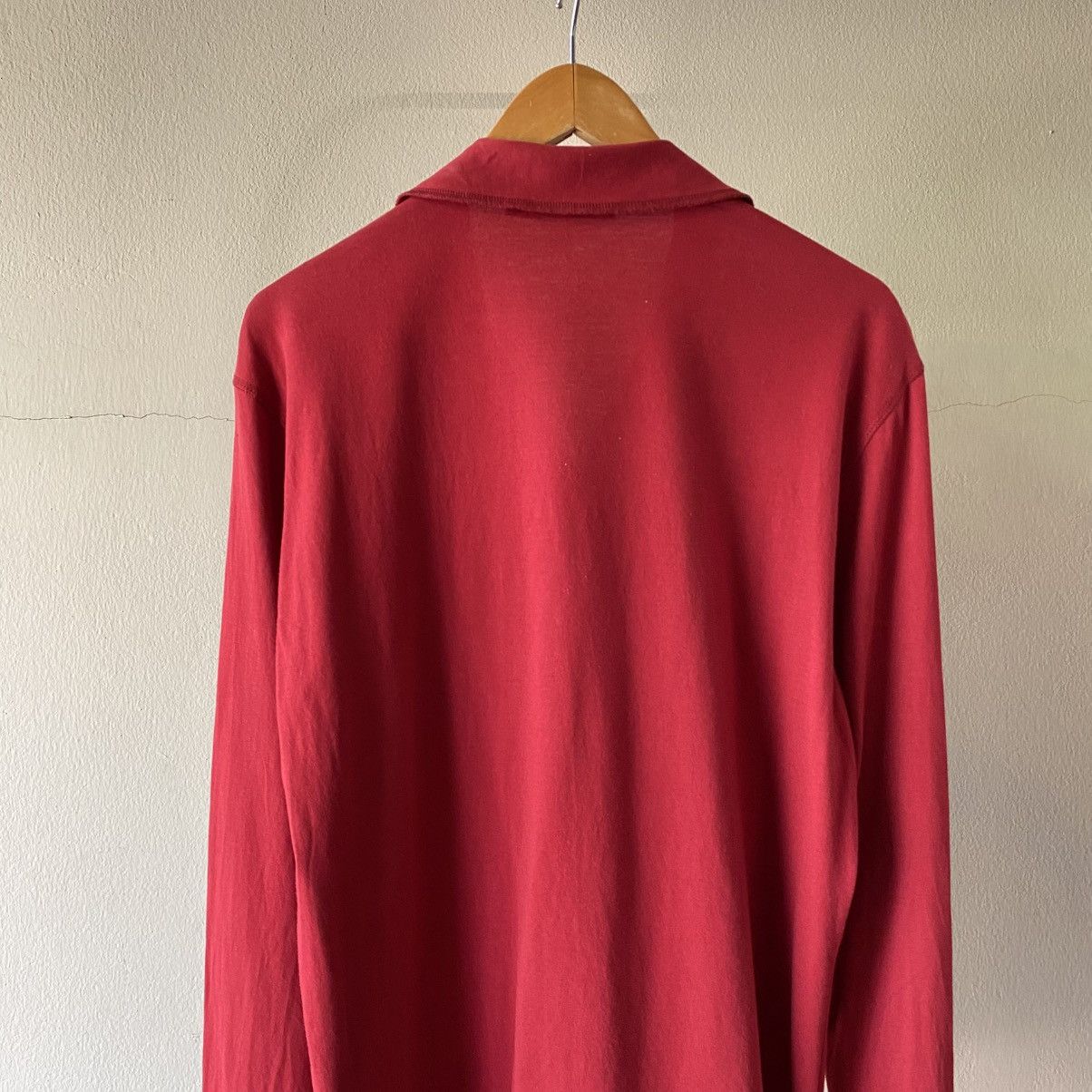 Marithe + Francois Girbaud MARITHE FRANÇOIS GIRBAUD Red Zip-Detail Long Sleeve Shirt Size US L / EU 52-54 / 3 - 10 Thumbnail