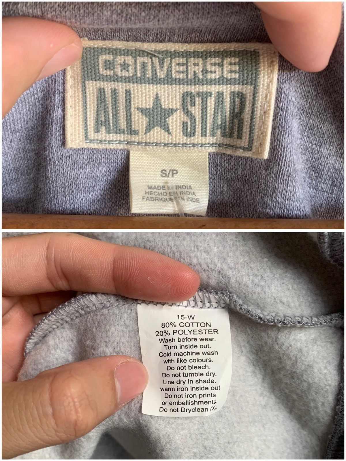 Converse Rare CONVERSE ZIP UP HOODIE WITH TAG Small Spellout Size US S / EU 44-46 / 1 - 9 Thumbnail