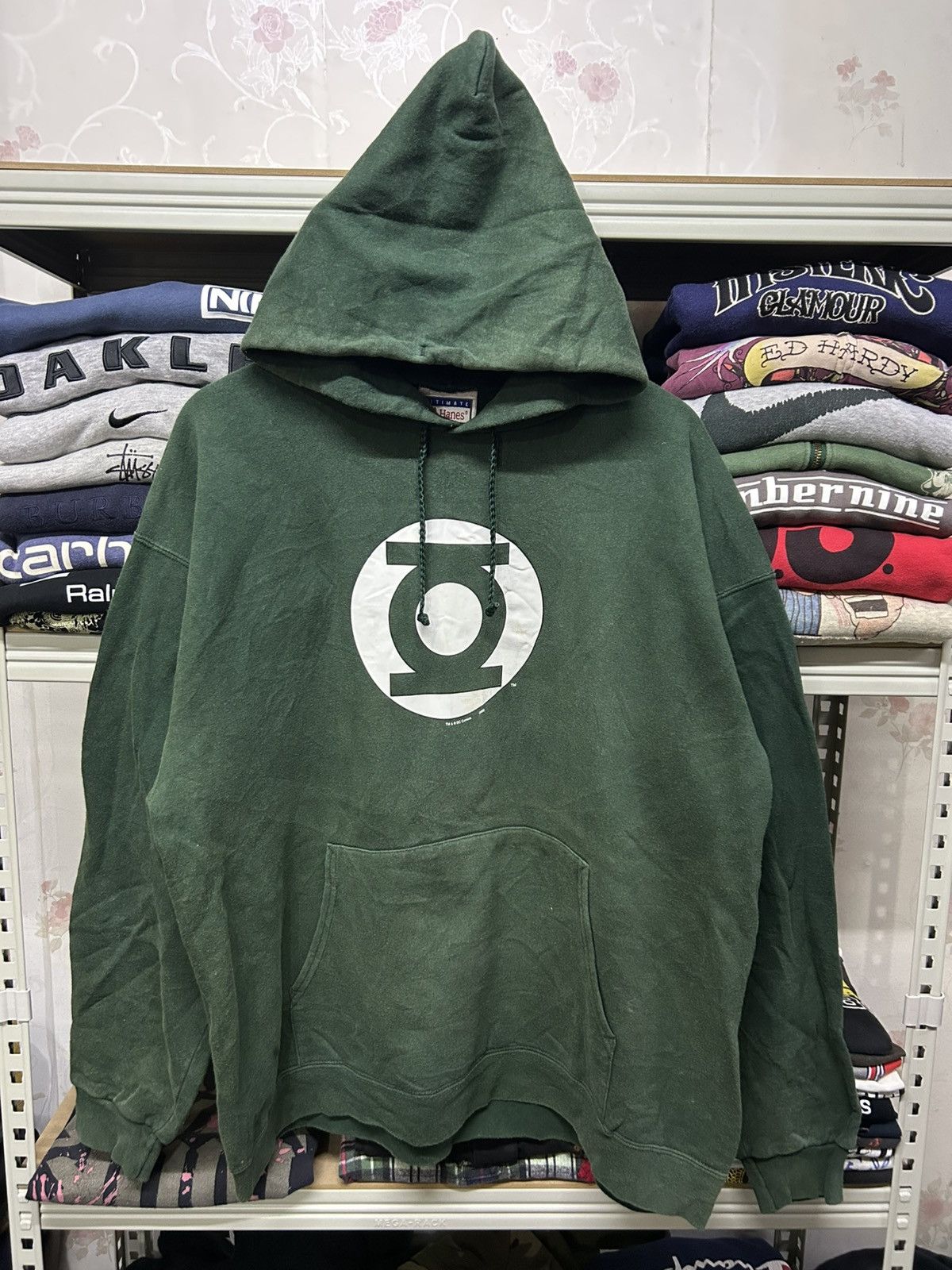 DC Comics × Hanes × Vintage Vintage Dc Comics hanes printpro green hoodie in extra large Size US XL / EU 56 / 4 - 1 Thumbnail