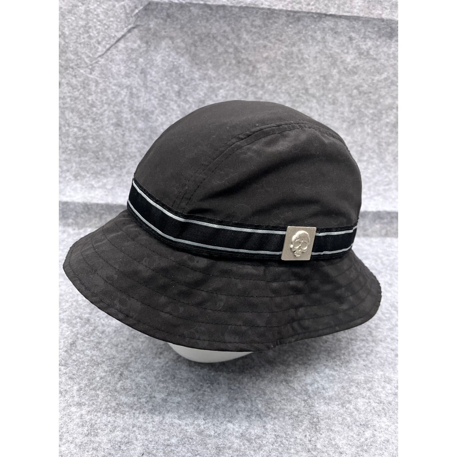 Vintage VINTAGE Skull H3 Sportgear Bucket Hat Women One Size Black AOP 100% Polyester Beach Size ONE SIZE - 4 Thumbnail