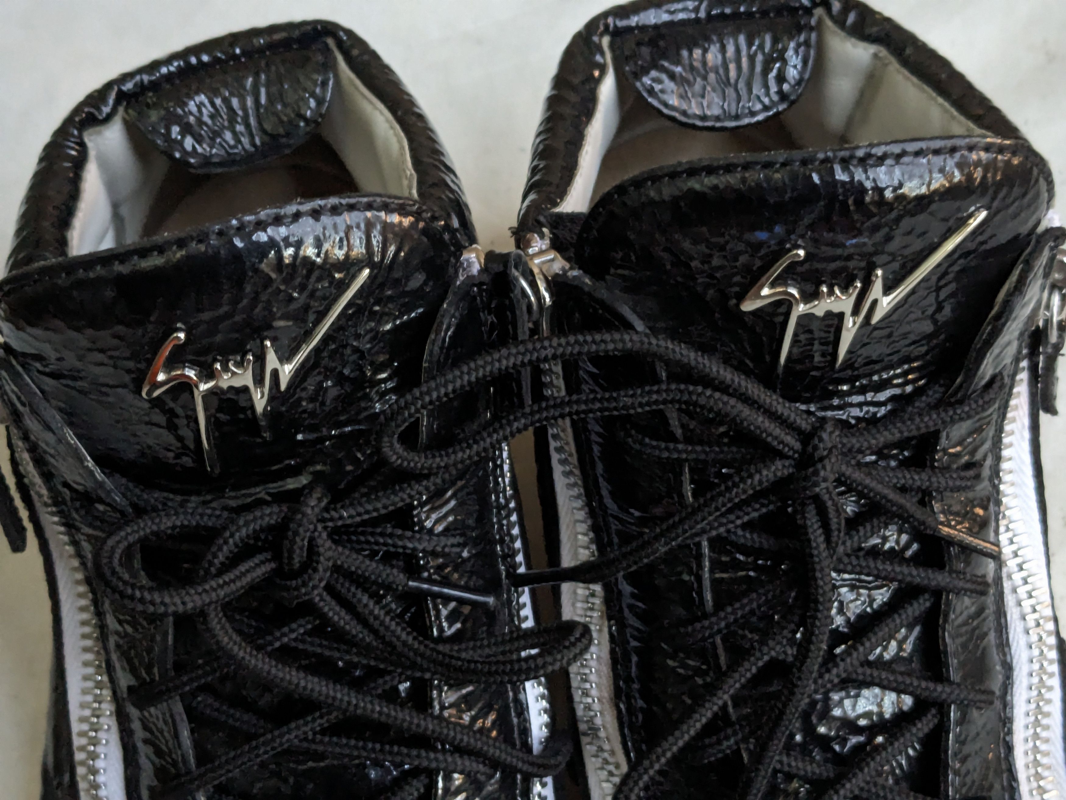 Giuseppe Zanotti Giuseppe Zanotti High Tops Black Patent Leather 11 44 Size US 11 / EU 44 - 4 Thumbnail