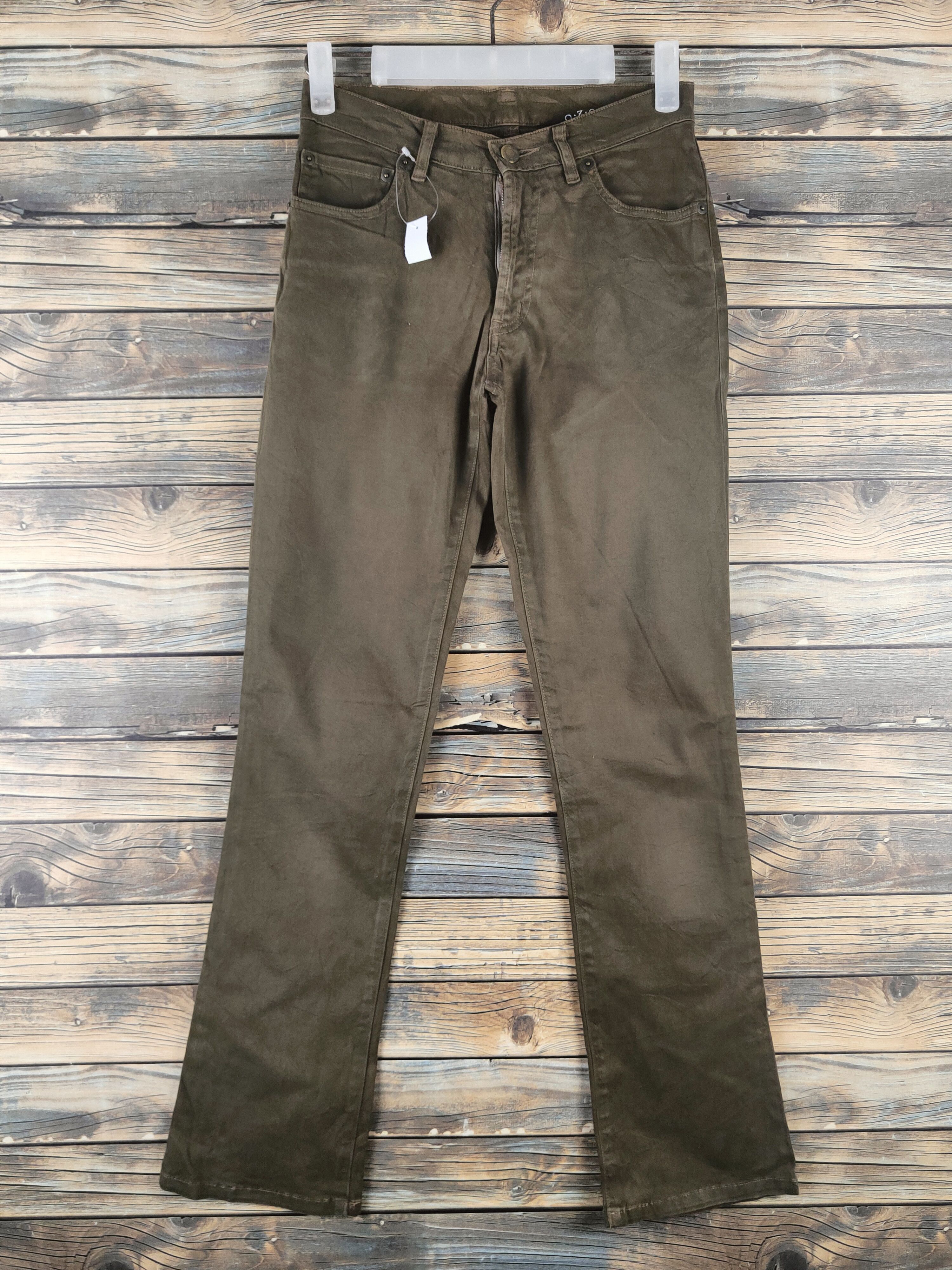 Japanese Brand DL O.z.o.c Olive Multipocket Casual Pants #46-337 Size 25" / US 0 / IT 36 - 1 Thumbnail