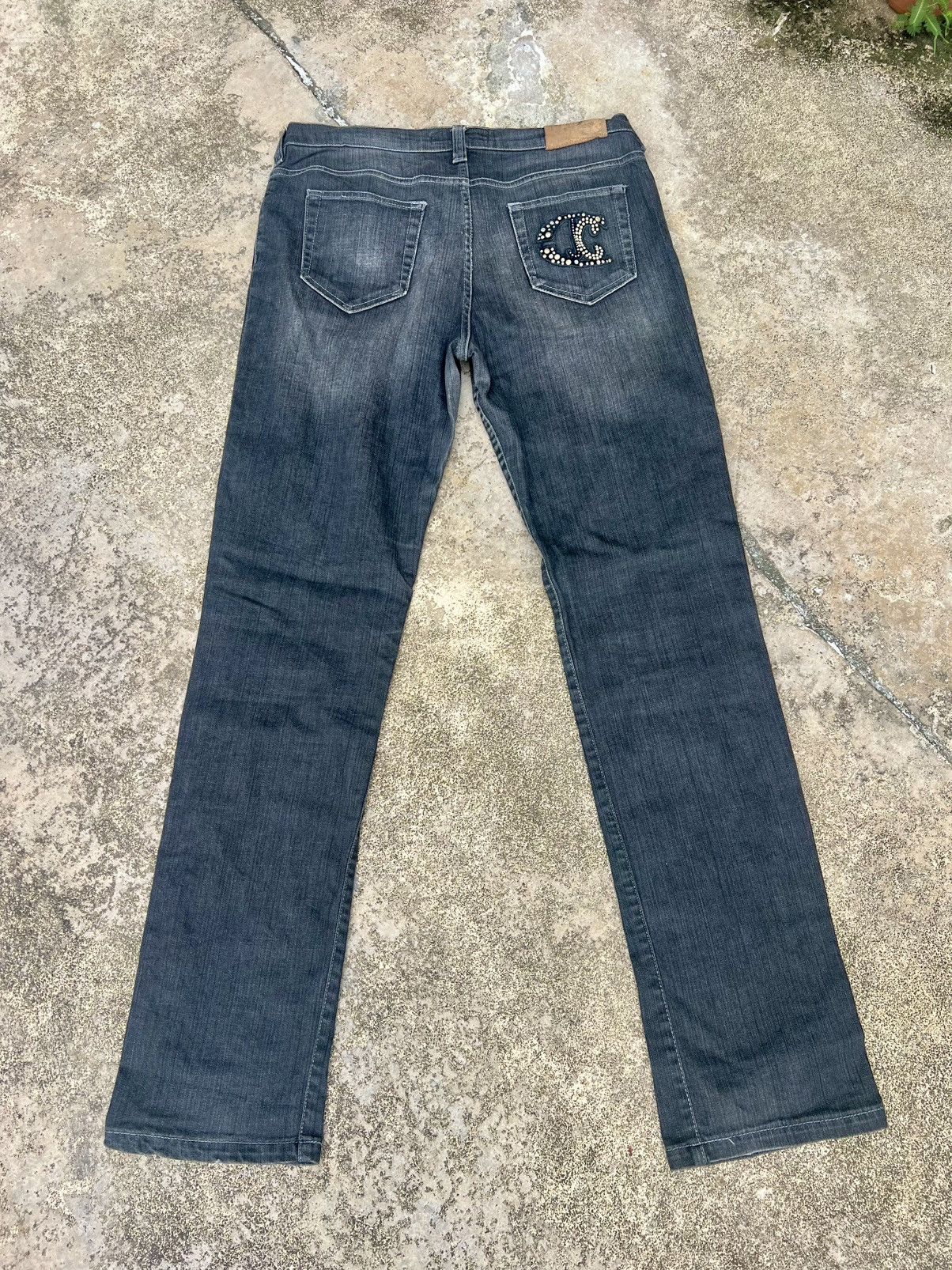 Just Cavalli Vintage Y2K Just Cavalli Rhinestones Jeans Black Denim Size US 34 / EU 50 - 16 Thumbnail
