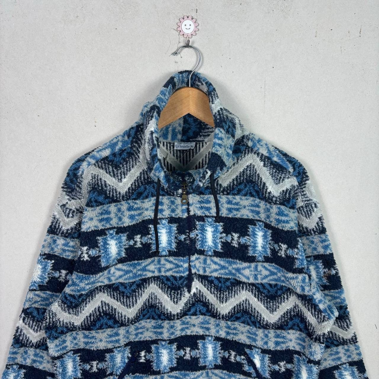 Sergio Tacchini Vintage 90s Sergio Tacchini Navajo Aztec Sweater Jacket Size US M / EU 48-50 / 2 - 3 Thumbnail
