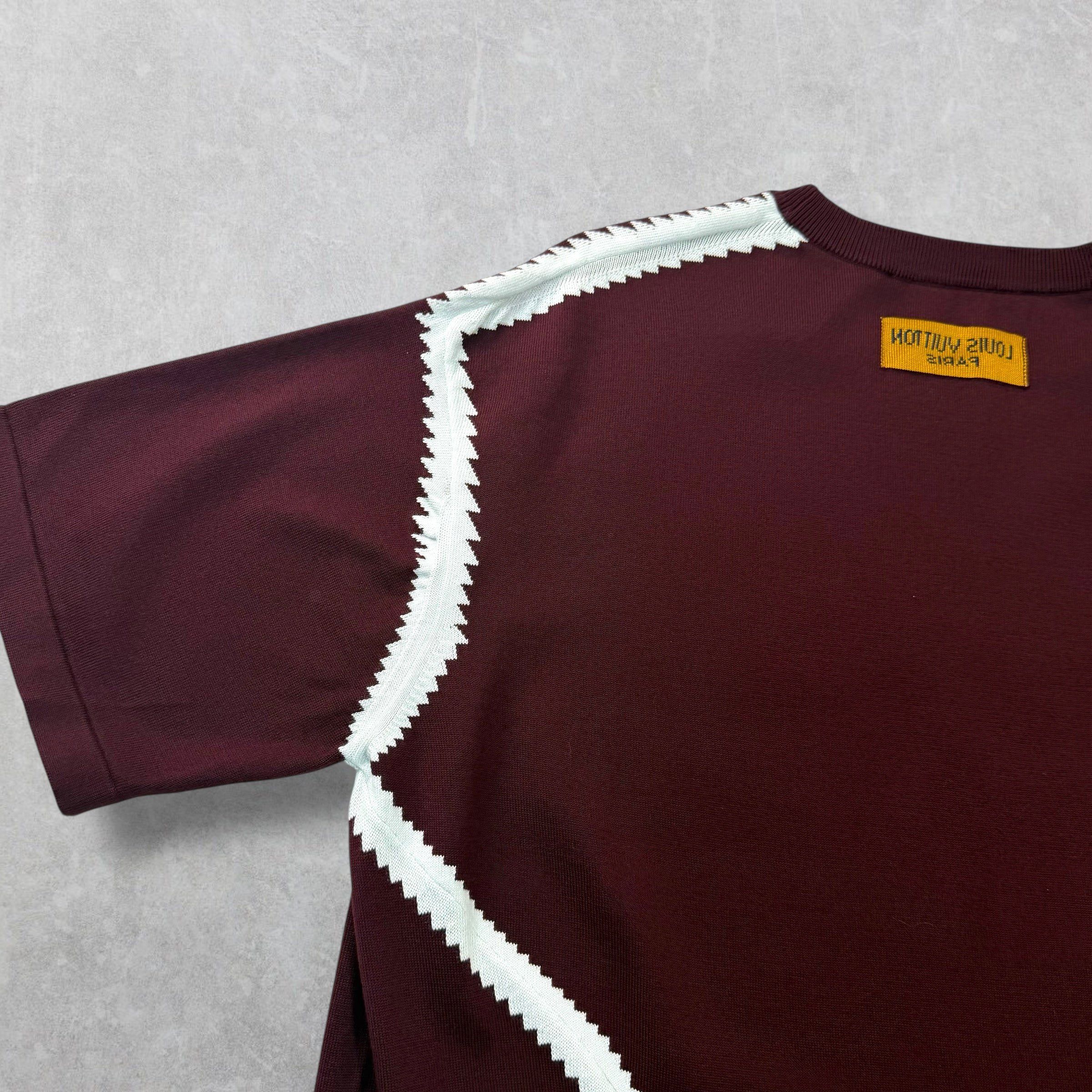 Louis Vuitton Louis Vuitton Burgundy Intarsia Short Sleeve XXL Size US XXL / EU 58 / 5 - 4 Thumbnail