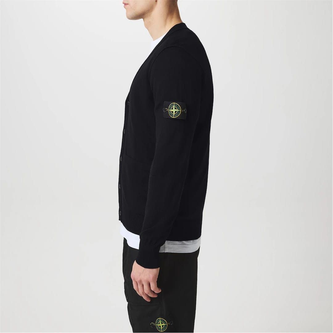 Stone Island o1g2r1mq0526 Patch Wool Cardigan in Black Size US L / EU 52-54 / 3 - 5 Thumbnail