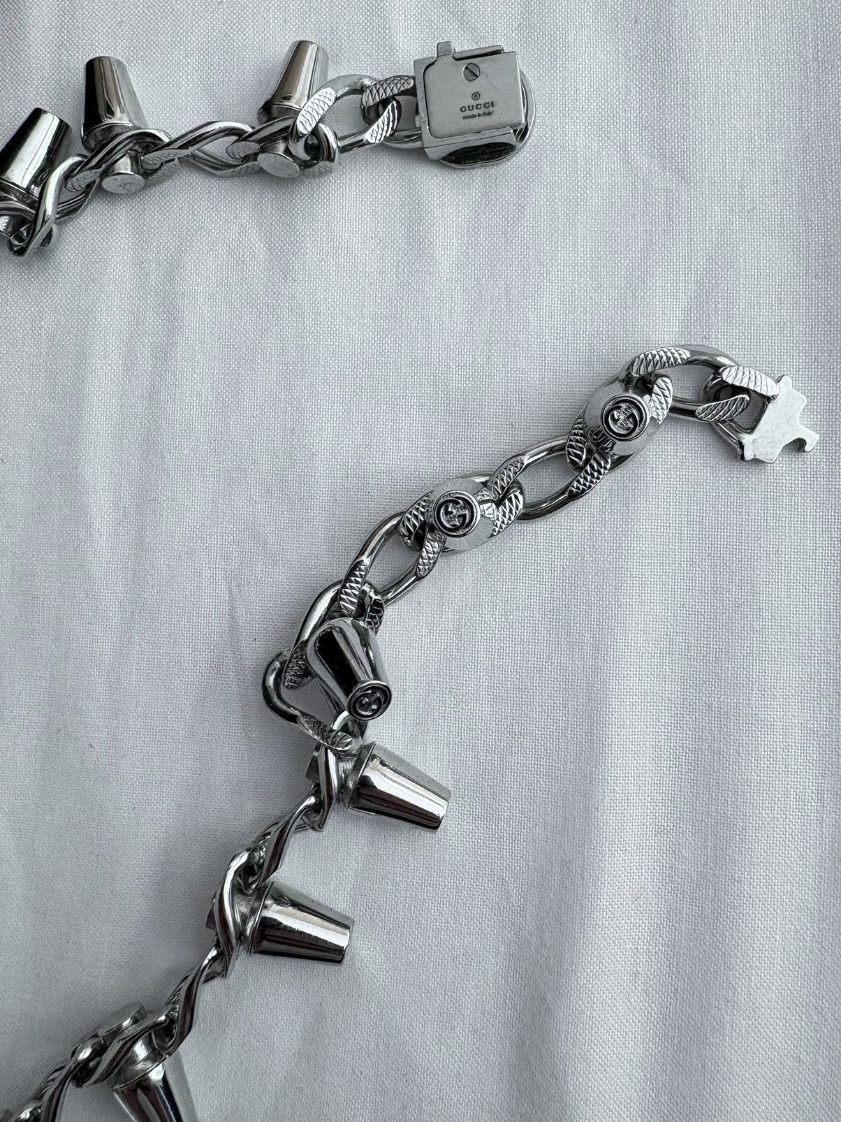 Gucci Gucci Long Necklace With Interlocking GG Studs Size ONE SIZE - 7 Thumbnail