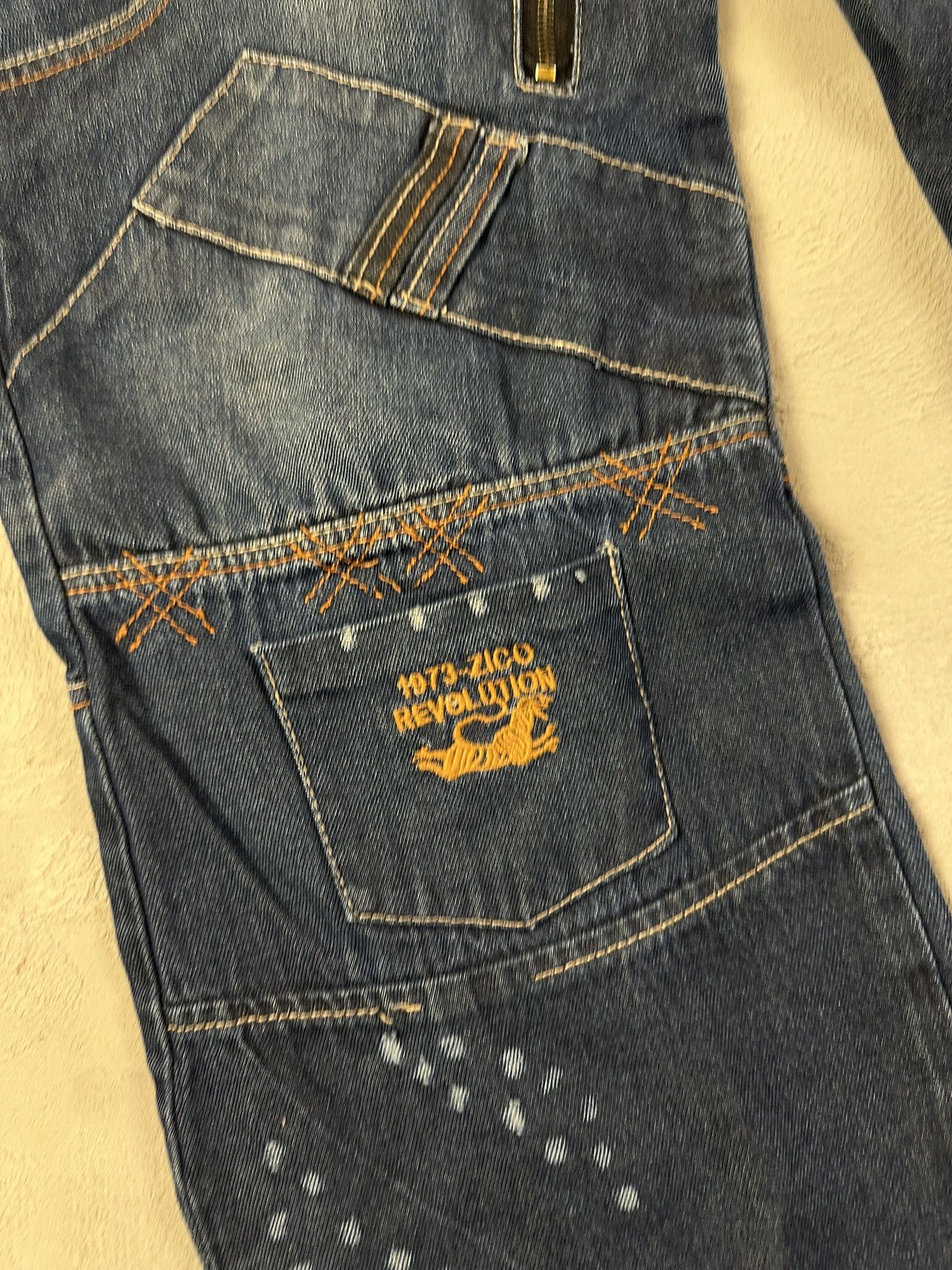 Japanese Brand Vintage Y2k Avant Garde Oversized Printed Hiphop Denim Pants Size US 36 / EU 52 - 6 Thumbnail