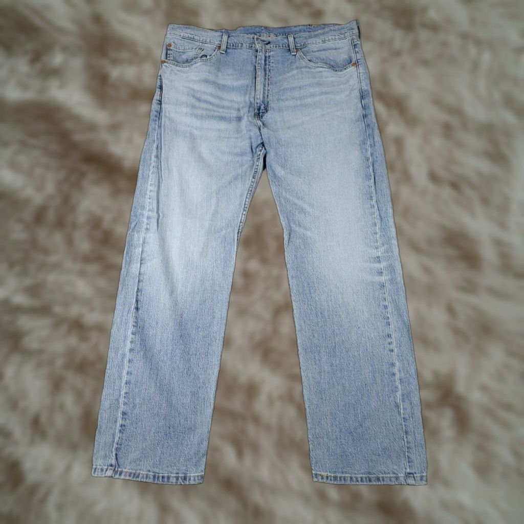 Levi's Levis 505 Straight Leg Jeans Mens 40x30 Blue Cotton 5-Pocket Design Size US 40 / EU 56 - 1 Thumbnail