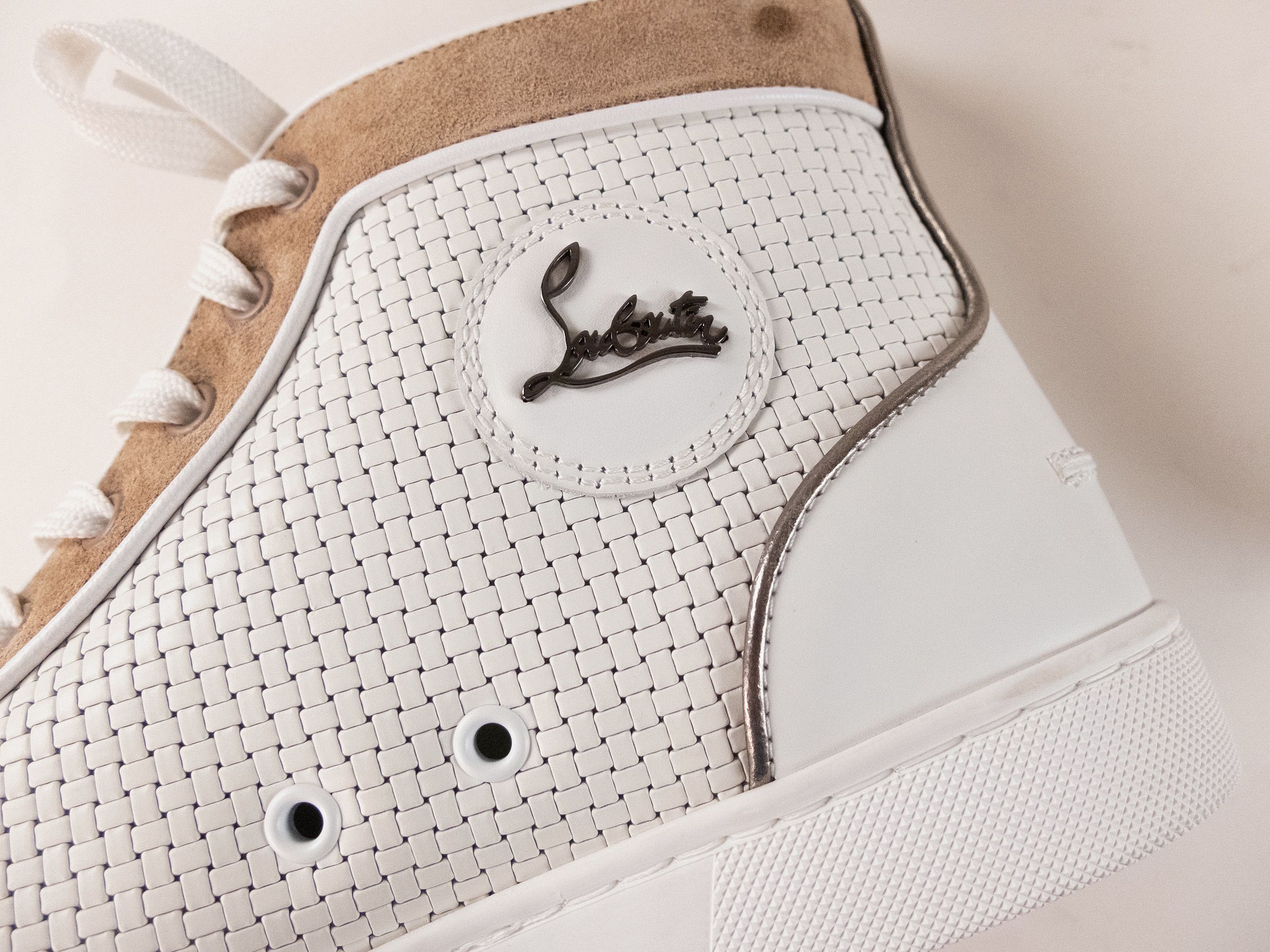 Christian Louboutin CHRISTIAN LOUBOUTIN Louis Spikes white leather sneakers 9 42 Size US 9 / EU 42 - 5 Thumbnail