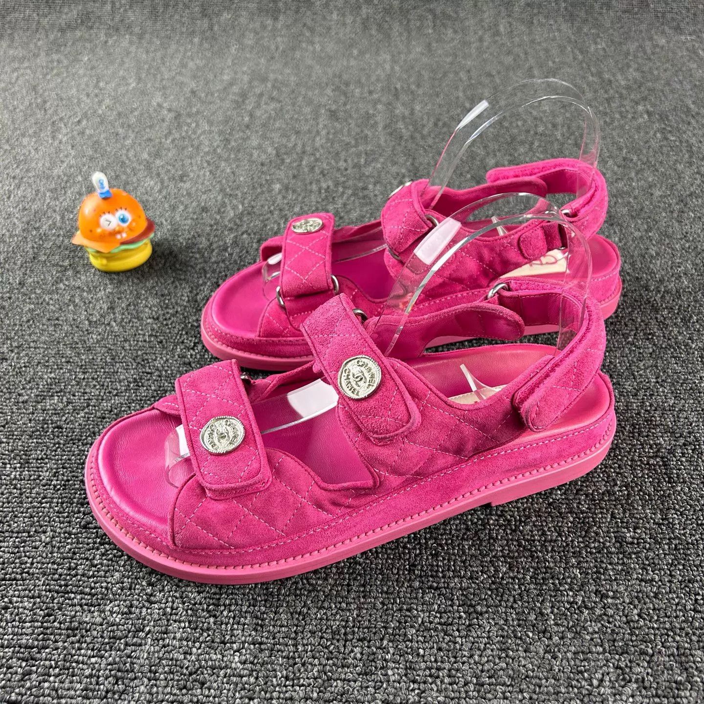 Chanel Chanel pink colorblock sandals 38 Size US 7.5 / IT 37.5 - 1 Thumbnail