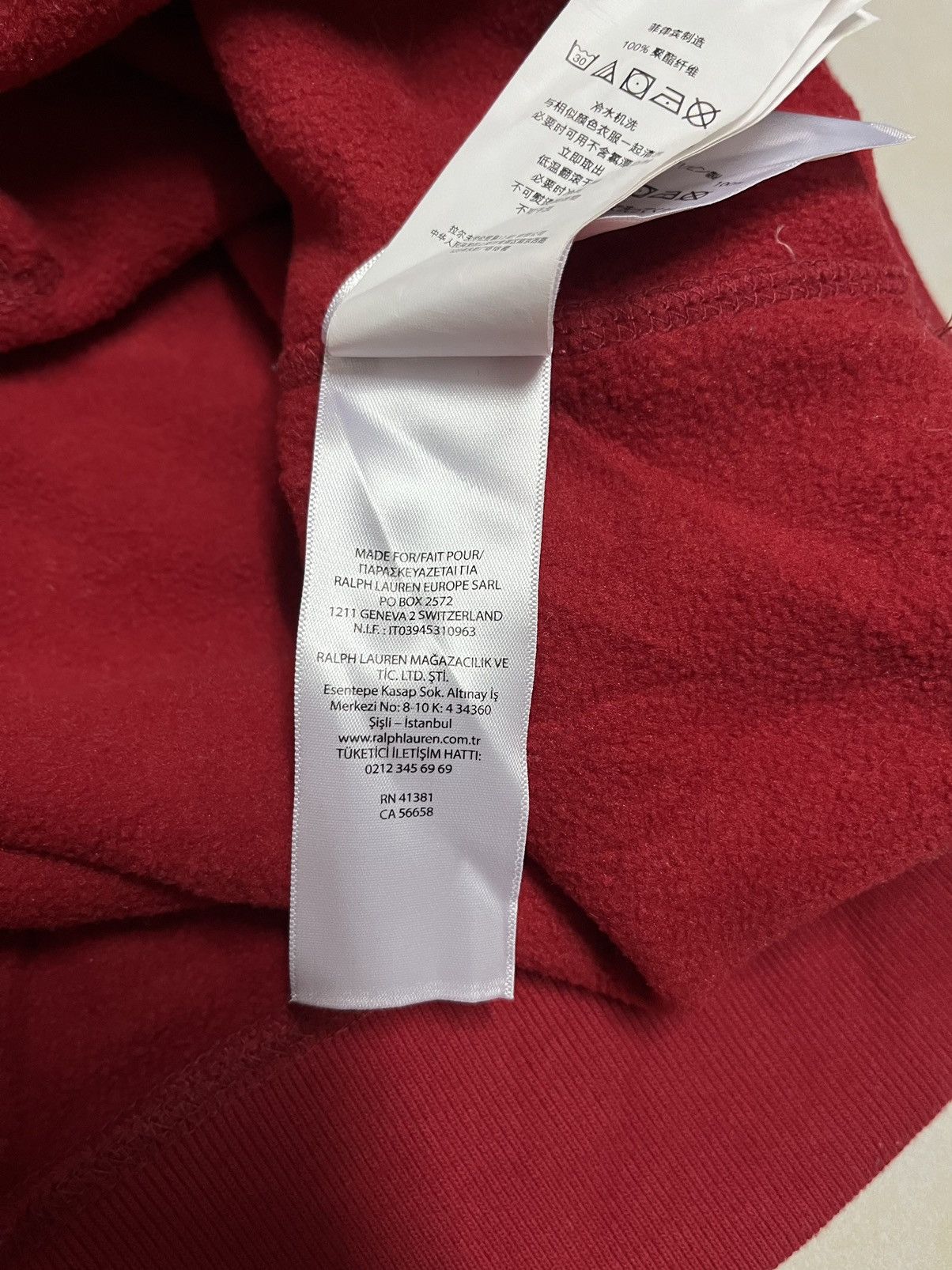 Polo Ralph Lauren 🔥Polo Ralph Lauren Red Fleece Logo Hoodie Size US XL / EU 56 / 4 - 9 Thumbnail