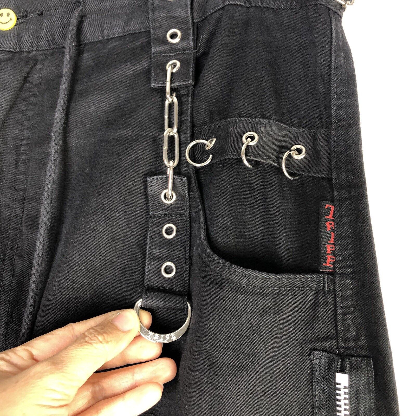 Tripp NYC Tripp NYC Y2K Baggy Bondage Black Pants L Goth Skate Grunge Size US 36 / EU 52 - 7 Thumbnail