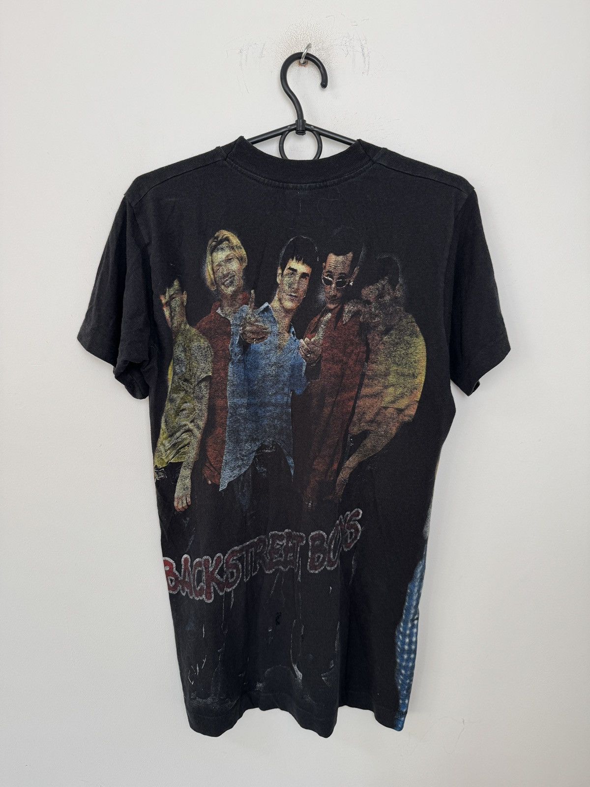 Band Tees × Vintage Vintage 90's Back Street Boys Over Print T-Shirt Size US S / EU 44-46 / 1 - 2 Thumbnail