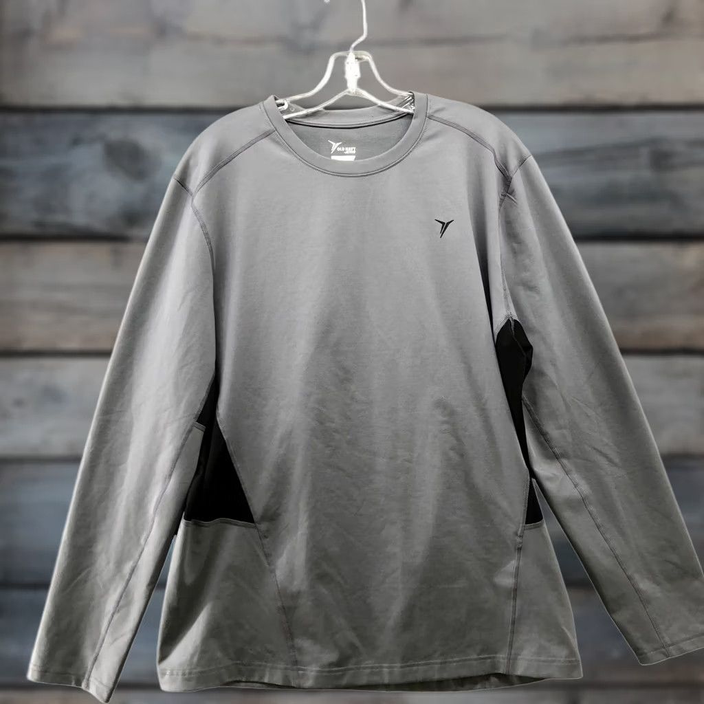 Old Navy Old Navy Active Long Sleeve Pullover Mens XL Gray Black Ventilated Fleece Lined Size US XL / EU 56 / 4 - 1 Thumbnail