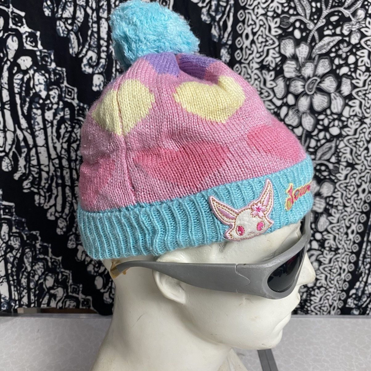 Angel Blue × Japanese Brand × Vintage 2000s y2k jewel pet cute beanie hats mezzopiano style Size ONE SIZE - 6 Thumbnail