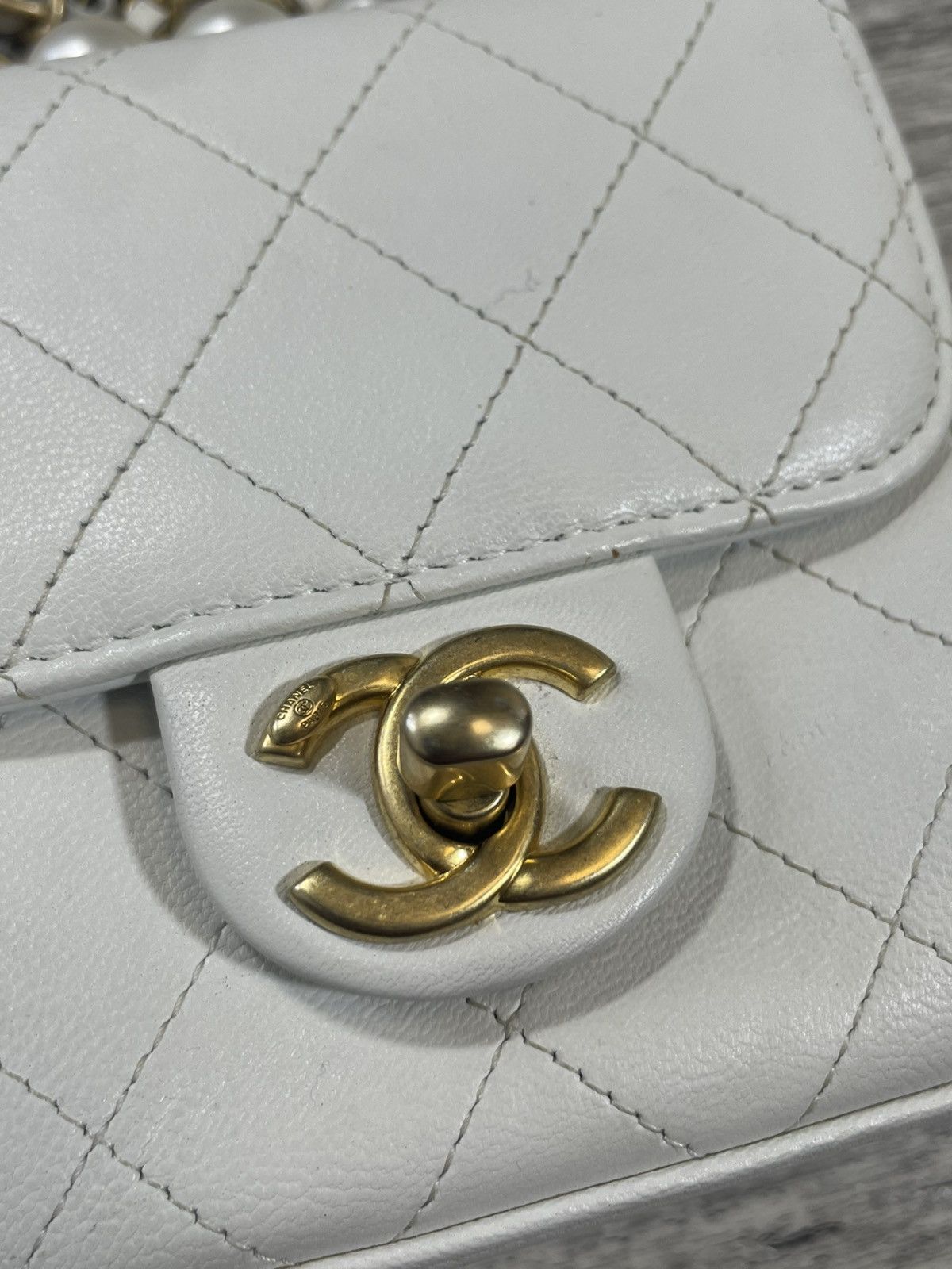 Chanel CHANEL Mini Shoulder Bag, Matelasse, Pearl Chain, Lambskin Size ONE SIZE - 6 Thumbnail