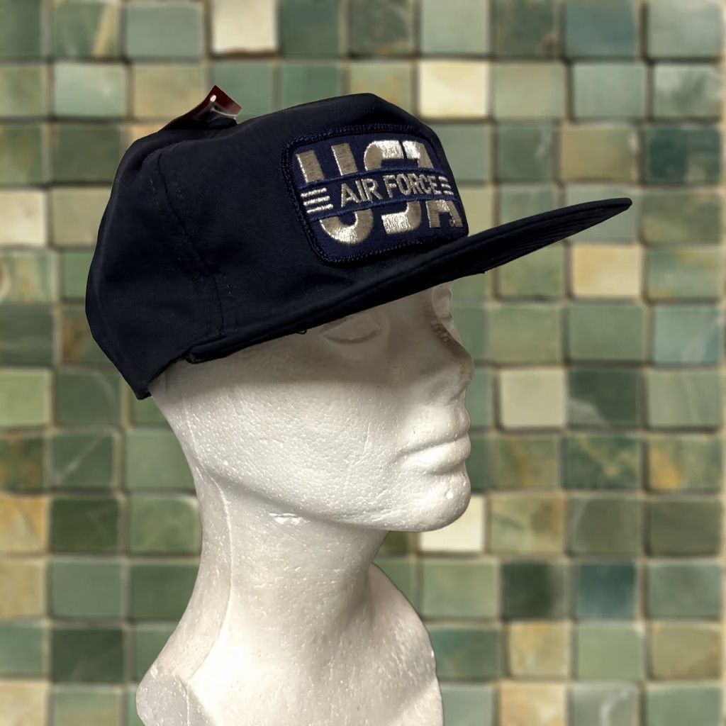 Vintage VINTAGE Air force Flat Cap Hat USAF Embroidered Blue NWT USA Made Men One Size USA USA Theme Cap Mens Blue Embroidered Flat Brim Hat Size ONE SIZE - 1 Thumbnail