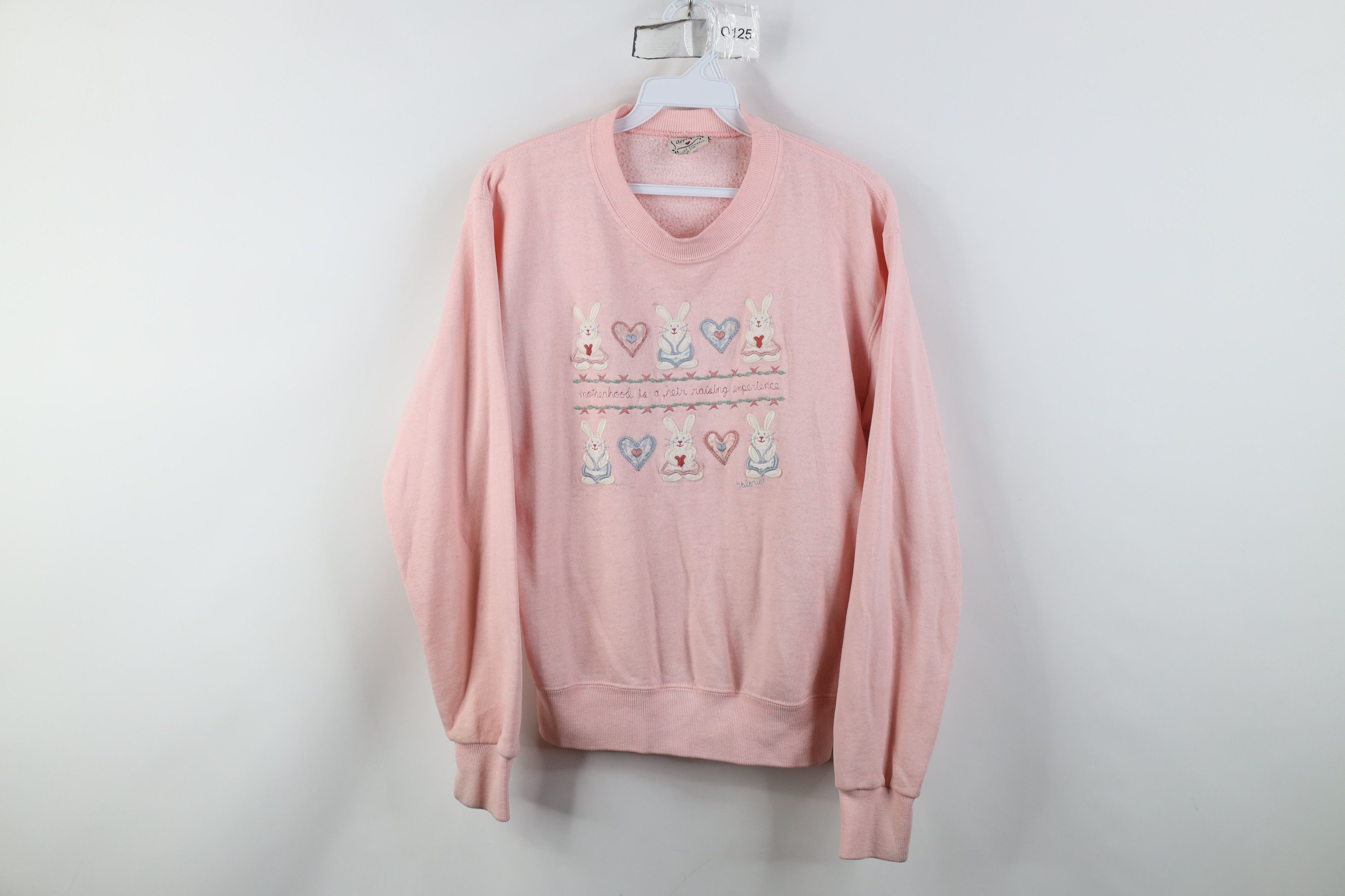 Vintage Vintage 90s Heart Motherhood Is Heir Raising Sweatshirt USA Size S / US 4 / IT 40 - 1 Thumbnail