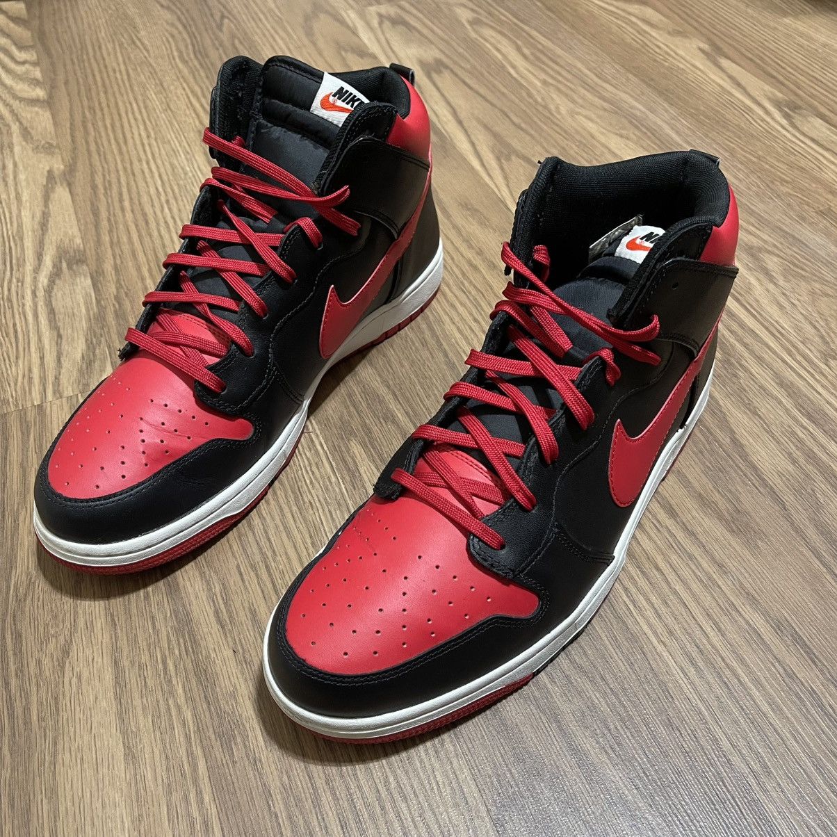 Nike SB 2014 Nike Dunk High CMFT - Bred Size US 13 / EU 46 - 9 Thumbnail
