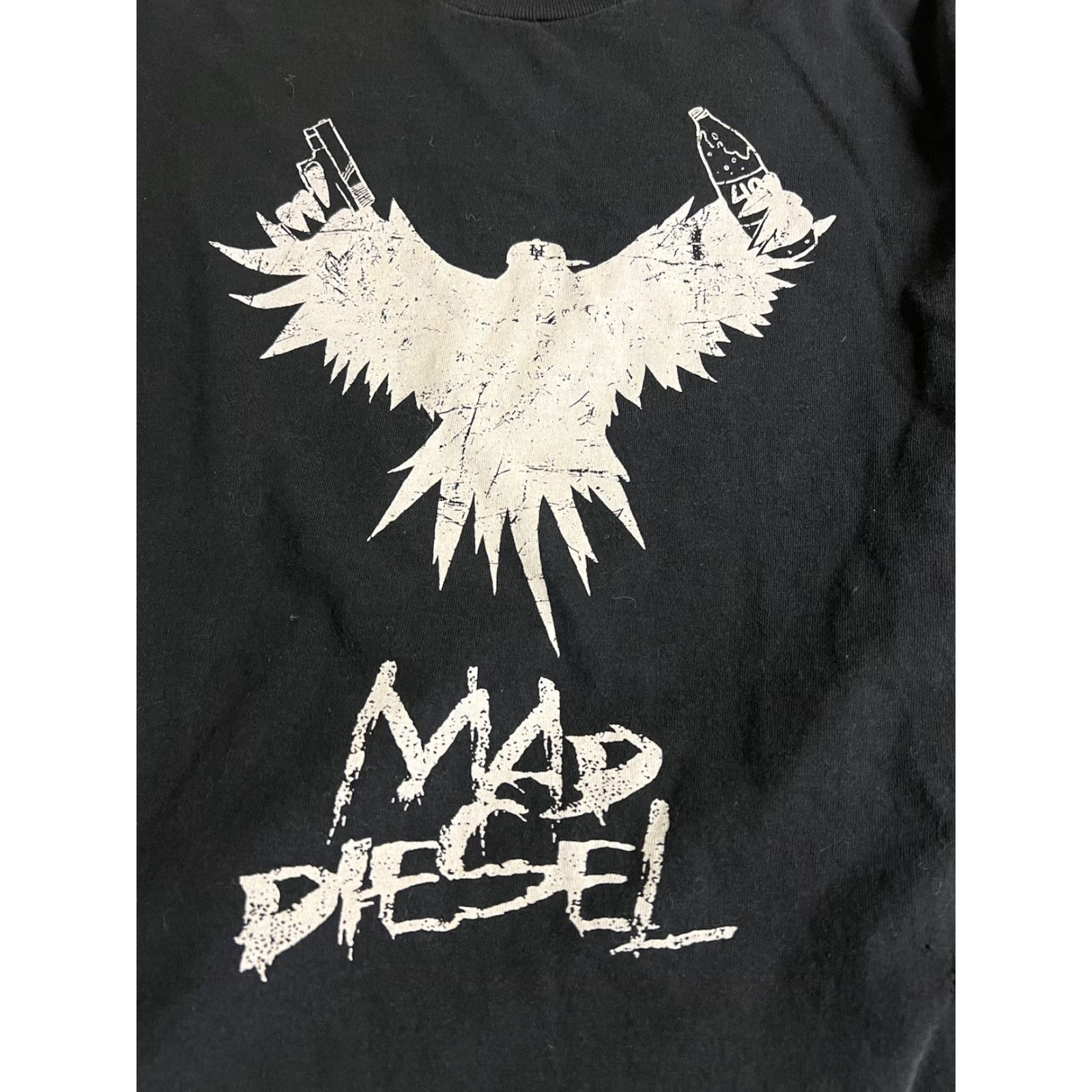 Diesel Mad Diesel Band T-shirt Black Short Sleeve Crew Neck Men L Vintage No* Size US L / EU 52-54 / 3 - 4 Thumbnail
