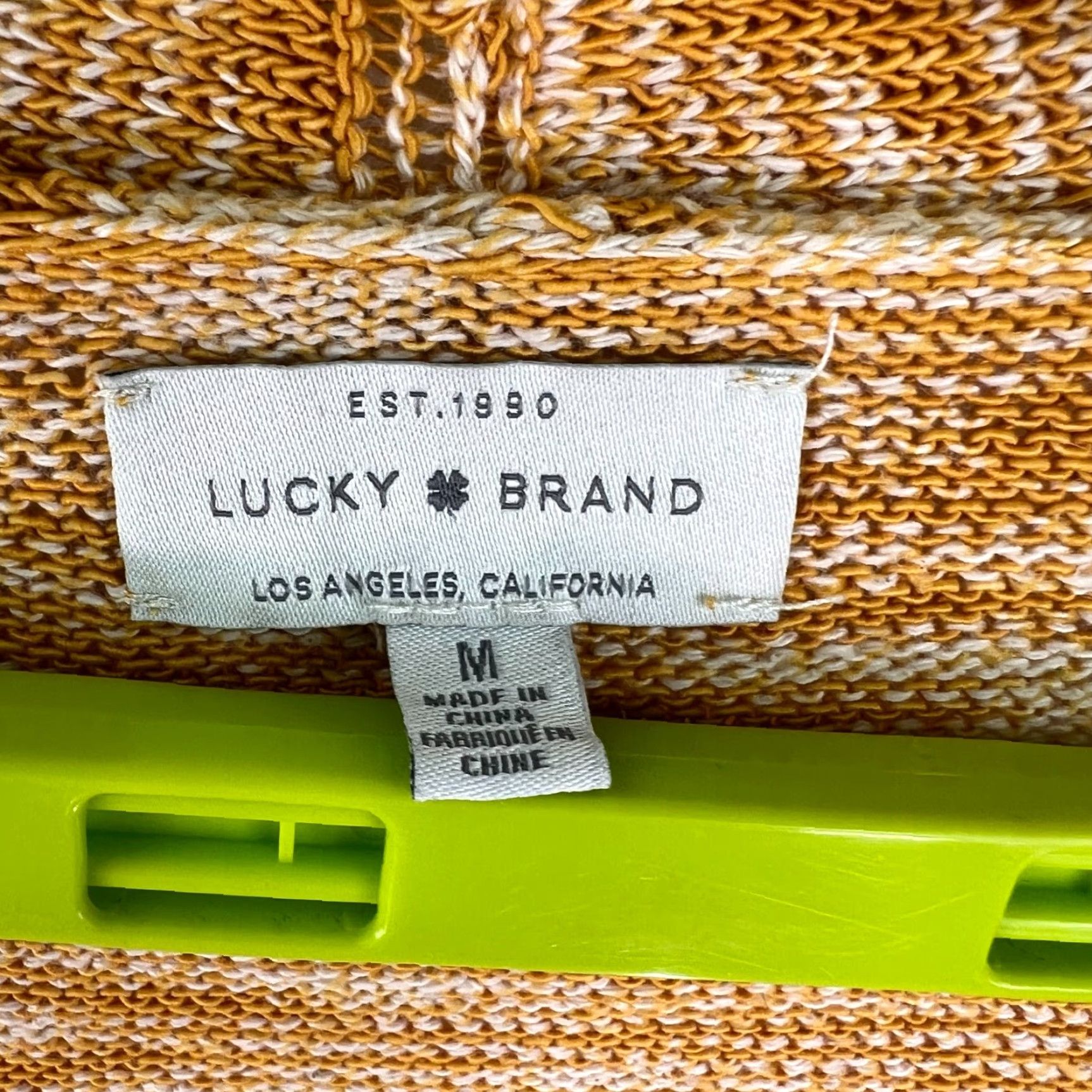 Lucky Brand Lucky Brand Cardigan Women M Yellow Open Knit Boho Bohemian Casual Sweater Size M / US 6-8 / IT 42-44 - 4 Thumbnail